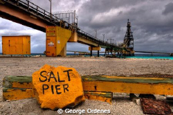 Salt pier on the last day in Bonaire by George Ordenes 